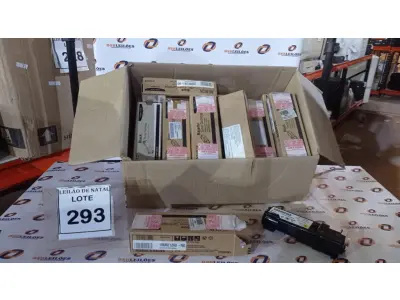 LOTE 293 - 01 LOTE COM GRANDE QUANTIDADE DE TONNERS DE IMPRESSORAS. (NO ESTADO) ATENÇÃO! FAZER A VISITAÇÃO ANTES DE ARREMATAR, NÃO SABEMOS SE FUNCIONA, LEILÃO NÃO TEM GARANTIA E NEM DEVOLUÇÃO, SUJEITO A POSSÍVEIS AVARIAS VISÍVEIS/OCULTAS E/OU AUSÊNCIA DE COMPONENTES.