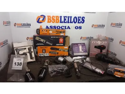 LOTE 138 - 02 ESCOVAS DE CABELO MARCA MALLORY, 01 PRANCHA DE CABELO MARCA MALLORY, 01 DEPILADOR MARCA GAMA, 02 MÁQUINAS DE CORTAR CABELO MARCA MEGA E 03 SECADORES DE CABELO MARCA E MODELOS DIVERSOS 220V. (NO ESTADO) ATENÇÃO! FAZER A VISITAÇÃO ANTES DE ARREMATAR, NÃO SABEMOS SE FUNCIONA, LEILÃO NÃO TEM GARANTIA E NEM DEVOLUÇÃO, SUJEITO A POSSÍVEIS AVARIAS VISÍVEIS/OCULTAS E/OU AUSÊNCIA DE COMPONENTES.