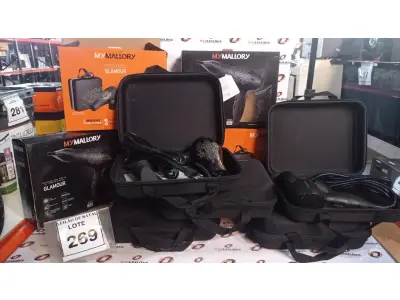 LOTE 269 - 05 SECADORES DE CABELO COM MALETA SENDO 04 127V E 01 DE 220V MARCA MALLORY. (NO ESTADO) ATENÇÃO! FAZER A VISITAÇÃO ANTES DE ARREMATAR, NÃO SABEMOS SE FUNCIONA, LEILÃO NÃO TEM GARANTIA E NEM DEVOLUÇÃO, SUJEITO A POSSÍVEIS AVARIAS VISÍVEIS/OCULTAS E/OU AUSÊNCIA DE COMPONENTES.