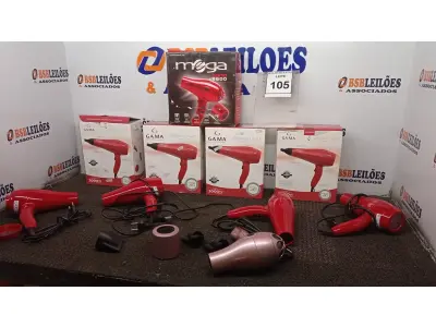 LOTE 105 - 05 SECADORES DE CABELO MODELOS DIVERSOS 220v. (NO ESTADO) ATENÇÃO! FAZER A VISITAÇÃO ANTES DE ARREMATAR, NÃO SABEMOS SE FUNCIONA, LEILÃO NÃO TEM GARANTIA E NEM DEVOLUÇÃO, SUJEITO A POSSÍVEIS AVARIAS VISÍVEIS/OCULTAS E/OU AUSÊNCIA DE COMPONENTES.