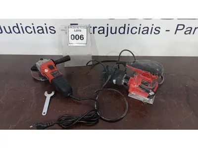 LOTE 006 - 01 ESMERILHADEIRA E 01 LIXADEIRA MARCA MONDIAL. (NO ESTADO) ATENÇÃO! FAZER A VISITAÇÃO ANTES DE ARREMATAR, NÃO SABEMOS SE FUNCIONA, LEILÃO NÃO TEM GARANTIA E NEM DEVOLUÇÃO, SUJEITO A POSSÍVEIS AVARIAS VISÍVEIS/OCULTAS E/OU AUSÊNCIA DE COMPONENTES.
