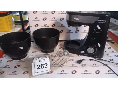 LOTE 262 - 01 BATEDEIRA TIPO PLANETÁRIA MARCA MONDIAL. (NO ESTADO) ATENÇÃO! FAZER A VISITAÇÃO ANTES DE ARREMATAR, NÃO SABEMOS SE FUNCIONA, LEILÃO NÃO TEM GARANTIA E NEM DEVOLUÇÃO, SUJEITO A POSSÍVEIS AVARIAS VISÍVEIS/OCULTAS E/OU AUSÊNCIA DE COMPONENTES.