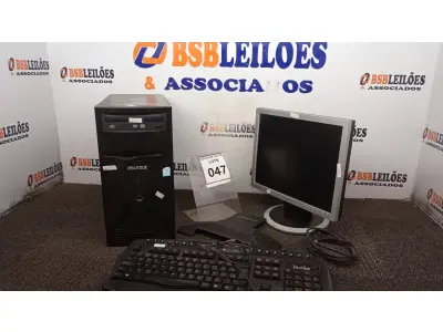 LOTE 047 - 01 CPU MARCA MIRAX, 01 MONITOR MARCA SAMSUNG E 01 TECLADO MARCA MIRAX. (NO ESTADO) ATENÇÃO! FAZER A VISITAÇÃO ANTES DE ARREMATAR, NÃO SABEMOS SE FUNCIONA, LEILÃO NÃO TEM GARANTIA E NEM DEVOLUÇÃO, SUJEITO A POSSÍVEIS AVARIAS VISÍVEIS/OCULTAS E/OU AUSÊNCIA DE COMPONENTES.