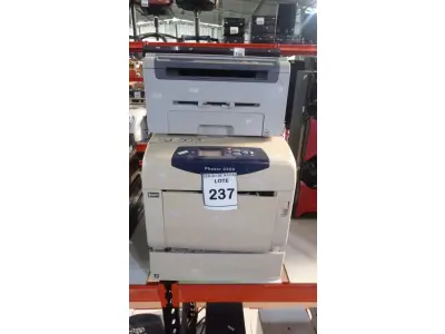 LOTE 237 - 01 IMPRESSORA PHASER 6300 E 01 IMPRESSORA MODELO SCX-4200 MARCA SAMSUNG. (NO ESTADO) ATENÇÃO! FAZER A VISITAÇÃO ANTES DE ARREMATAR, NÃO SABEMOS SE FUNCIONA, LEILÃO NÃO TEM GARANTIA E NEM DEVOLUÇÃO, SUJEITO A POSSÍVEIS AVARIAS VISÍVEIS/OCULTAS E/OU AUSÊNCIA DE COMPONENTES.