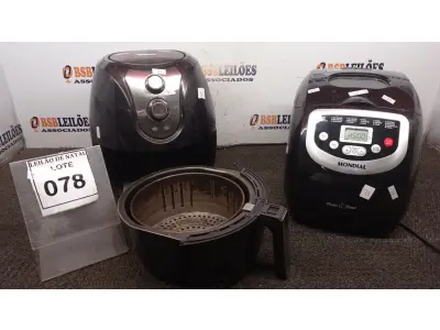 LOTE 078 - 01 MÁQUINA DE PÃO MARCA MONDIAL E 01 AIR FRYER MARCA BRITÂNIA. (NO ESTADO) ATENÇÃO! FAZER A VISITAÇÃO ANTES DE ARREMATAR, NÃO SABEMOS SE FUNCIONA, LEILÃO NÃO TEM GARANTIA E NEM DEVOLUÇÃO, SUJEITO A POSSÍVEIS AVARIAS VISÍVEIS/OCULTAS E/OU AUSÊNCIA DE COMPONENTES.