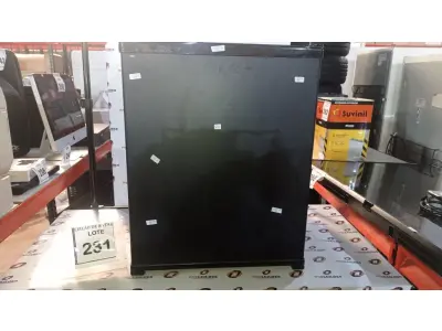 LOTE 231 - 01 FRIGOBAR. (NO ESTADO) ATENÇÃO! FAZER A VISITAÇÃO ANTES DE ARREMATAR, NÃO SABEMOS SE FUNCIONA, LEILÃO NÃO TEM GARANTIA E NEM DEVOLUÇÃO, SUJEITO A POSSÍVEIS AVARIAS VISÍVEIS/OCULTAS E/OU AUSÊNCIA DE COMPONENTES.