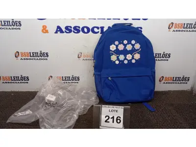 LOTE 216 - 01 MOCHILA NA COR AZUL MARCA GOCASE. (NO ESTADO) ATENÇÃO! FAZER A VISITAÇÃO ANTES DE ARREMATAR, NÃO SABEMOS SE FUNCIONA, LEILÃO NÃO TEM GARANTIA E NEM DEVOLUÇÃO, SUJEITO A POSSÍVEIS AVARIAS VISÍVEIS/OCULTAS E/OU AUSÊNCIA DE COMPONENTES.
