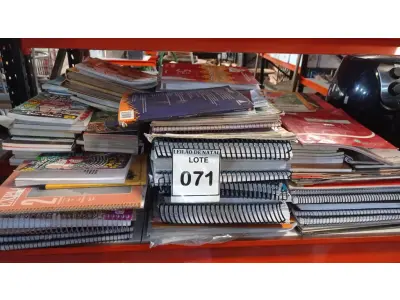 LOTE 071 - 01 LOTE COM GRANDE QUANTIDADE DE LIVROS E APOSTILAS DIVERSOS. (NO ESTADO) ATENÇÃO! FAZER A VISITAÇÃO ANTES DE ARREMATAR, NÃO SABEMOS SE FUNCIONA, LEILÃO NÃO TEM GARANTIA E NEM DEVOLUÇÃO, SUJEITO A POSSÍVEIS AVARIAS VISÍVEIS/OCULTAS E/OU AUSÊNCIA DE COMPONENTES.