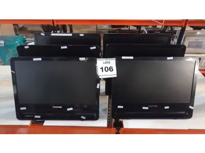 LOTE 106 - 06 MONITORES POSITIVO. (NO ESTADO) ATENÇÃO! FAZER A VISITAÇÃO ANTES DE ARREMATAR, NÃO SABEMOS SE FUNCIONA, LEILÃO NÃO TEM GARANTIA E NEM DEVOLUÇÃO, SUJEITO A POSSÍVEIS AVARIAS VISÍVEIS/OCULTAS E/OU AUSÊNCIA DE COMPONENTES.