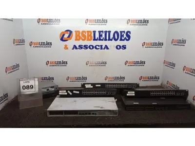 LOTE 089 - 06 SWITCHES DE MARCAS E MODELOS DIVERSOS. (NO ESTADO) ATENÇÃO! FAZER A VISITAÇÃO ANTES DE ARREMATAR, NÃO SABEMOS SE FUNCIONA, LEILÃO NÃO TEM GARANTIA E NEM DEVOLUÇÃO, SUJEITO A POSSÍVEIS AVARIAS VISÍVEIS/OCULTAS E/OU AUSÊNCIA DE COMPONENTES.