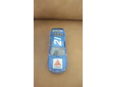 LOTE 200 - 01 ELLIOTT SADLER 21 CITGO FORD TAURUS AZUL 1:32 MODELO DIE-CAST IMAGEM DE CORRIDA,COMPRADAS EM LOJAS DE ANTIGUIDADES DOS EUA.