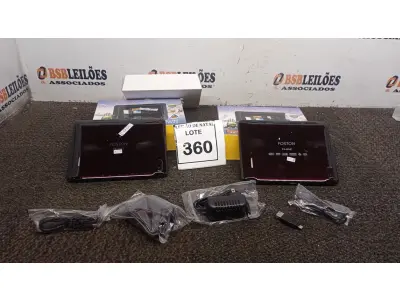 LOTE 360 - 02 TABLETS MARCA FOSOTN COM CARREGADOR. (NO ESTADO) ATENÇÃO! FAZER A VISITAÇÃO ANTES DE ARREMATAR, NÃO SABEMOS SE FUNCIONA, LEILÃO NÃO TEM GARANTIA E NEM DEVOLUÇÃO, SUJEITO A POSSÍVEIS AVARIAS VISÍVEIS/OCULTAS E/OU AUSÊNCIA DE COMPONENTES.