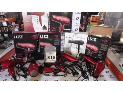 LOTE 316 - 07 SECADORES DE CABELO DE MARCAS DIVERSAS 220V. (NO ESTADO) ATENÇÃO! FAZER A VISITAÇÃO ANTES DE ARREMATAR, NÃO SABEMOS SE FUNCIONA, LEILÃO NÃO TEM GARANTIA E NEM DEVOLUÇÃO, SUJEITO A POSSÍVEIS AVARIAS VISÍVEIS/OCULTAS E/OU AUSÊNCIA DE COMPONENTES.