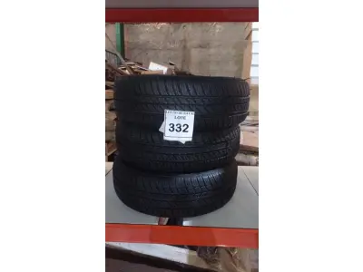 LOTE 332 - 03 PNEUS REMOLD 185/65 R14. (NO ESTADO) ATENÇÃO! FAZER A VISITAÇÃO ANTES DE ARREMATAR, NÃO SABEMOS SE FUNCIONA, LEILÃO NÃO TEM GARANTIA E NEM DEVOLUÇÃO, SUJEITO A POSSÍVEIS AVARIAS VISÍVEIS/OCULTAS E/OU AUSÊNCIA DE COMPONENTES.