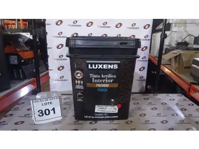 LOTE 301 - 01 BALDE DE TINTA ACRÍLICA INTERIOR PREMIUM COM 18L NA COR BRANCO FOSCO MARCA LUXENS. (NO ESTADO) ATENÇÃO! FAZER A VISITAÇÃO ANTES DE ARREMATAR, NÃO SABEMOS SE FUNCIONA, LEILÃO NÃO TEM GARANTIA E NEM DEVOLUÇÃO, SUJEITO A POSSÍVEIS AVARIAS VISÍVEIS/OCULTAS E/OU AUSÊNCIA DE COMPONENTES.