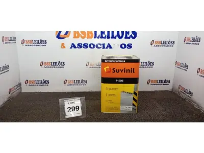 LOTE 299 - 01 LATA DE TINTA PARA PISOS EXTERIOR E INTERIOR COM 18L NA COR FOSCO CINZA ESCURO MARCA SUVINIL. (NO ESTADO) ATENÇÃO! FAZER A VISITAÇÃO ANTES DE ARREMATAR, NÃO SABEMOS SE FUNCIONA, LEILÃO NÃO TEM GARANTIA E NEM DEVOLUÇÃO, SUJEITO A POSSÍVEIS AVARIAS VISÍVEIS/OCULTAS E/OU AUSÊNCIA DE COMPONENTES.