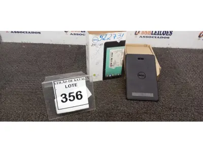 LOTE 356 - 01 TABLET MARCA DELL. (NO ESTADO) ATENÇÃO! FAZER A VISITAÇÃO ANTES DE ARREMATAR, NÃO SABEMOS SE FUNCIONA, LEILÃO NÃO TEM GARANTIA E NEM DEVOLUÇÃO, SUJEITO A POSSÍVEIS AVARIAS VISÍVEIS/OCULTAS E/OU AUSÊNCIA DE COMPONENTES.