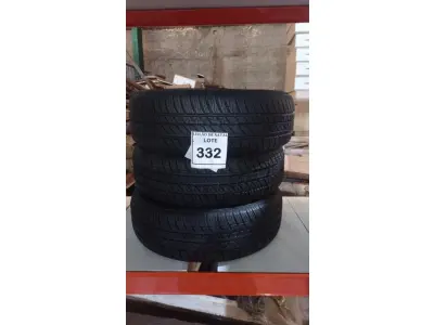 LOTE 332 - 03 PNEUS REMOLD 185/65 R14. (NO ESTADO) ATENÇÃO! FAZER A VISITAÇÃO ANTES DE ARREMATAR, NÃO SABEMOS SE FUNCIONA, LEILÃO NÃO TEM GARANTIA E NEM DEVOLUÇÃO, SUJEITO A POSSÍVEIS AVARIAS VISÍVEIS/OCULTAS E/OU AUSÊNCIA DE COMPONENTES.