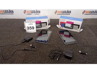 LOTE 359 - 02 TABLETS MARCA FOSOTN COM CRREGADOR. (NO ESTADO) ATENÇÃO! FAZER A VISITAÇÃO ANTES DE ARREMATAR, NÃO SABEMOS SE FUNCIONA, LEILÃO NÃO TEM GARANTIA E NEM DEVOLUÇÃO, SUJEITO A POSSÍVEIS AVARIAS VISÍVEIS/OCULTAS E/OU AUSÊNCIA DE COMPONENTES.