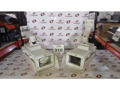 LOTE 310 - 02 CÂMERAS DE MONITORAMENTO. (NO ESTADO) ATENÇÃO! FAZER A VISITAÇÃO ANTES DE ARREMATAR, NÃO SABEMOS SE FUNCIONA, LEILÃO NÃO TEM GARANTIA E NEM DEVOLUÇÃO, SUJEITO A POSSÍVEIS AVARIAS VISÍVEIS/OCULTAS E/OU AUSÊNCIA DE COMPONENTES.