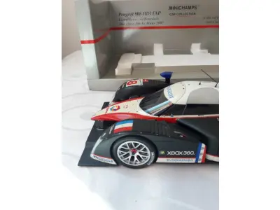 LOTE 097 - 01 RARA MINICHAMPS 1/18 ESCALA 150 081207 - PEUGEOT 908 HDI FAP LE MANS. (NO ESTADO) ATENÇÃO! FAZER A VISITAÇÃO ANTES DE ARREMATAR, NÃO SABEMOS SE FUNCIONA, LEILÃO NÃO TEM GARANTIA E NEM DEVOLUÇÃO, SUJEITO A POSSÍVEIS AVARIAS VISÍVEIS/OCULTAS E/OU AUSÊNCIA DE COMPONENTES.