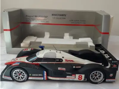 01 RARA MINICHAMPS 1/18 ESCALA 150 081207 - PEUGEOT 908 HDI FAP LE MANS. (NO ESTADO) ATENÇÃO! FAZER A VISITAÇÃO ANTES DE ARREMATAR, NÃO SABEMOS SE FUNCIONA, LEILÃO NÃO TEM GARANTIA E NEM DEVOLUÇÃO, SUJEITO A POSSÍVEIS AVARIAS VISÍVEIS/OCULTAS E/OU AUSÊNCIA DE COMPONENTES.