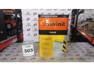 LOTE 303 - 01 LATA DE TINTA PARA PISOS EXTERIOR E INTERIOR COM 18L NA COR FOSCO CINZA ESCURO MARCA SUVINIL. (NO ESTADO) ATENÇÃO! FAZER A VISITAÇÃO ANTES DE ARREMATAR, NÃO SABEMOS SE FUNCIONA, LEILÃO NÃO TEM GARANTIA E NEM DEVOLUÇÃO, SUJEITO A POSSÍVEIS AVARIAS VISÍVEIS/OCULTAS E/OU AUSÊNCIA DE COMPONENTES.