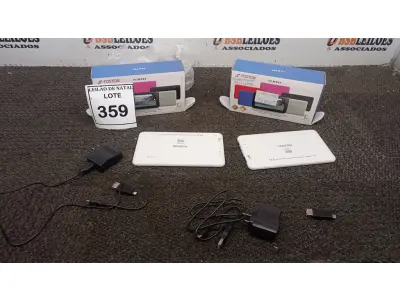 LOTE 359 - 02 TABLETS MARCA FOSOTN COM CRREGADOR. (NO ESTADO) ATENÇÃO! FAZER A VISITAÇÃO ANTES DE ARREMATAR, NÃO SABEMOS SE FUNCIONA, LEILÃO NÃO TEM GARANTIA E NEM DEVOLUÇÃO, SUJEITO A POSSÍVEIS AVARIAS VISÍVEIS/OCULTAS E/OU AUSÊNCIA DE COMPONENTES.