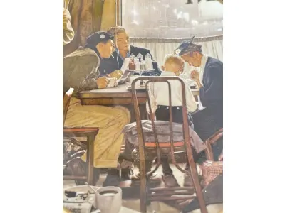 LOTE 295 - 01 RARÍSSIMO PRATO NORMAN ROCKWELL É UMA DAS PLACAS  MAIS RARAS. "SAVING GRACE" "EM PORTUGUES DIZENDO GRAÇAS" FOI UMA DAS PLACAS DE COLECIONADOR "OBRA-PRIMA". ESTA PLACA FOI FEITA POR GORHAM E ERA UMA REPRODUÇÃO DA CAPA DO SATURDAY EVENING POST DE 24 DE NOVEMBRO DE 1951. A PLACA NUNCA FOI EXIBIDA E VEM COM SEU PRÓPRIO CERTIFICADO DE AUTENTICIDADE DA BOLSA DE BRADFORD. ESTE PRATO MEDE 21 CM DE DIÂMETRO.PRATO DE NUMERO A 2977, NUNCA FOI EXPOSTO ,E SÃO INSPIRADOS NO PRÓPRIO GRANDE ARTISTA. FOI FABRICADO PELA GORHAM FINE CHINA COMPANY. A CAIXA SÓ FOI ABERTA PARA INSPECIONÁ-LO NO MOMENTO EM QUE FOI RECEBIDO E NOVAMENTE QUANDO AS FOTOS FORAM TIRADAS. OS PRATOS FOI HERANÇA FORAM SEMPRE CUIDADOSAMENTE CUIDADOS PELA ULTIMA DONA, QUE ERA COLECIONADORA. AS CORES SÃO TODAS VIVAS, SEM DESBOTAMENTO. ESTE PRATO SERIA UM PRESENTE ADORÁVEL E ACRESCENTARIA ACONCHEGO E PERSONALIDADE A QUALQUER AMBIENTE DA CASA. UMA ÓTIMA ADIÇÃO À SUA COLEÇÃO.COM CAIXA E CERTIFICADO E FOLHETOS  ORIGINAIS. PEÇA COMPRADA EM GARAGEM DE ANTIGUIDADES NOS EUA. SUPORTE PARA PRATO NÃO INCLUÍDO NESTA VENDA. (NO ESTADO) ATENÇÃO! FAZER A VISITAÇÃO ANTES DE ARREMATAR, NÃO SABEMOS SE FUNCIONA, LEILÃO NÃO TEM GARANTIA E NEM DEVOLUÇÃO, SUJEITO A POSSÍVEIS AVARIAS VISÍVEIS/OCULTAS E/OU AUSÊNCIA DE COMPONENTES.