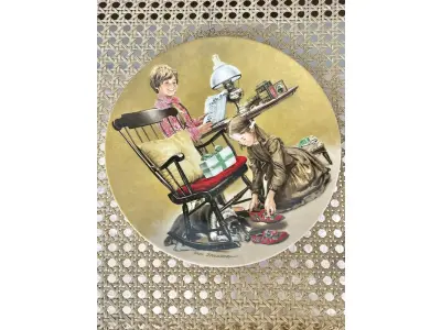 01 RARO PRATO DE NORMAM ROCKWELL DE PORCELANA DE COLECIONADOR EDWIN KNOWLES, NUMERADA, DE 1982, DE DON SPAULDING, CHAMA-SE "DIA DOS PAIS". MEDE 21,5 CM DE DIÂMETRO. NÃO APRESENTA LASCAS, RACHADURAS OU REPAROS, LANÇADO EM 1986. APROVADO PELA FAMÍLIA ROCKWELL E SOCIEDADE DA AMÉRICA E PRODUZIDO PELA KNOWLES CHINA. PRODUZIDO EM EDIÇÃO LIMITADA A 90 DIAS DE PRODUÇÃO. NUMERADO ​​E ASSINADO. TEM 21,5 CM DE LARGURA E ESTÁ EM EXCELENTE ESTADO. ACOMPANHA CAIXA ORIGINAL E CERTIFICADO DE AUTENTICIDADE. PRATO DE NÚMERO 4944D  PEÇA COMPRADA EM GARAGEM DE ANTIGUIDADES NOS EUA. SUPORTE PARA PRATO NÃO INCLUÍDO NESTA VENDA. (NO ESTADO) ATENÇÃO! FAZER A VISITAÇÃO ANTES DE ARREMATAR, NÃO SABEMOS SE FUNCIONA, LEILÃO NÃO TEM GARANTIA E NEM DEVOLUÇÃO, SUJEITO A POSSÍVEIS AVARIAS VISÍVEIS/OCULTAS E/OU AUSÊNCIA DE COMPONENTES.