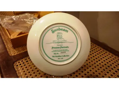 01 RARO PRATO DE PORCELANA SUNBEAM DE COLECIONADOR DE 1986, COM BELO CAMAFEU DE BESSIE PEASE GUTMAN, RETRATO PRECIOSO, ASSINADO E NUMERADO. MEDE APROXIMADAMENTE 21 CM DE DIÂMETRO. O PRATO DA COLEÇÃO HAMILTON, NÚMERO 2115R. ESTE PRATO DE COLECIONADOR VINTAGE SUNBEAM DE 1986 DA COLEÇÃO HAMAMTON É UM ITEM ESSENCIAL PARA QUALQUER COLECIONADOR DE CULTURA AMERICANA. É A PRIMEIRA EDIÇÃO DOS PRECIOUS PORTRAITS E É AUTENTICAMENTE NUMERADA 2115R. ESTE PRATO É FEITO DE PORCELANA DE ALTA QUALIDADE E APRESENTA UMA BELA E VIBRANTE IMAGEM MULTICOLORIDA DE UMA JOVEM, ADICIONANDO UM TOQUE DE ELEGÂNCIA A QUALQUER COLEÇÃO DECORATIVA.POSSUI A CAIXA ORIGINAL CERTIFICADO DE AUTENTICIDADE E OS DOCUMENTOS.O SUPORTE DO PRATO NÃO ESTÁ INCLUÍDO. PEÇA COMPRADA EM GARAGEM DE ANTIGUIDADES NOS EUA. SUPORTE PARA PRATO NÃO INCLUÍDO NESTA VENDA. (NO ESTADO) ATENÇÃO! FAZER A VISITAÇÃO ANTES DE ARREMATAR, NÃO SABEMOS SE FUNCIONA, LEILÃO NÃO TEM GARANTIA E NEM DEVOLUÇÃO, SUJEITO A POSSÍVEIS AVARIAS VISÍVEIS/OCULTAS E/OU AUSÊNCIA DE COMPONENTES.