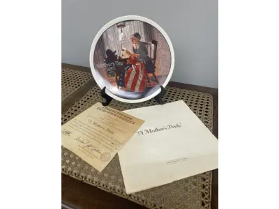 01 PRATO COLECIONÁVEL DE NORMAN ROCKWELL DA DÉCADA DE 1980. O MAIS GRANDE 1854 KNOWLES PLACA NÚMERO 14010 B DA PRIMEIRA EDIÇÃO LIMITADA, "A MOTHER'S PRIDE NORMAN ROCKWELL", "EM PORTUGUES  ORGULHO DE UMA MÃE "A QUINTA DE UMA SÉRIE ANUAL PARA O DIA DAS MÃES. CERTIFICADA PELA ROCKWELL SOCIET MERICA. FEITA EM EDIÇÃO LIMITADA PERMANENTEMENTE EM 9 DE MAIO DE 1980, POR KNOWLES, A EMPRESA MAIS ANTIGA DA AMÉRICA EM PORCELANA FINA. SOCIEDADE DE PFICIAR COPYRIGHT 1980 R.S.OF A. NÚMERO DO IRMÃO: 84-70-2.6.EM EXCELENTE ESTADO, POSSUI A CAIXA ORIGINAL E OS DOCUMENTOS. O SUPORTE DO PRATO NÃO ESTÁ INCLUÍDO. PEÇA COMPRADA EM GARAGEM DE ANTIGUIDADES NOS EUA. SUPORTE PARA PRATO NÃO INCLUÍDO NESTA VENDA. (NO ESTADO) ATENÇÃO! FAZER A VISITAÇÃO ANTES DE ARREMATAR, NÃO SABEMOS SE FUNCIONA, LEILÃO NÃO TEM GARANTIA E NEM DEVOLUÇÃO, SUJEITO A POSSÍVEIS AVARIAS VISÍVEIS/OCULTAS E/OU AUSÊNCIA DE COMPONENTES.