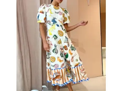 LOTE 184 - 01 LOTE COM DOIS VESTIDOS ELEGANTE. VESTIDO DE GOLA REDONDA COM ESTAMPA DE FRUTAS, TECIDO POLIÉSTER, TAMANHO S (APARENTEMENTE G,VESTIDO FEMININO DE VERÃO COM ALÇAS FINAS, DECOTE PROFUNDO E DECOTE PROFUNDO, ESTILO FESTA,VESTIDO PARA CRIANÇA  MANGA CURTA  COM LAÇO EM  POLIÉSTER 130 CENTIMETROS,TODOS NOVOS SEM USO. (NO ESTADO) ATENÇÃO! FAZER A VISITAÇÃO ANTES DE ARREMATAR, NÃO SABEMOS SE FUNCIONA, LEILÃO NÃO TEM GARANTIA E NEM DEVOLUÇÃO, SUJEITO A POSSÍVEIS AVARIAS VISÍVEIS/OCULTAS E/OU AUSÊNCIA DE COMPONENTES.