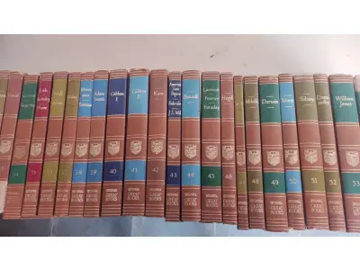 LOTE 505 - 01 COLEÇÃO LIVROS GREAT BOOKS OF THE WESTERN WORLD - 51 VOLUMES. (NO ESTADO) ATENÇÃO! FAZER A VISITAÇÃO ANTES DE ARREMATAR, NÃO SABEMOS SE FUNCIONA, LEILÃO NÃO TEM GARANTIA E NEM DEVOLUÇÃO, SUJEITO A POSSÍVEIS AVARIAS VISÍVEIS/OCULTAS E/OU AUSÊNCIA DE COMPONENTES.