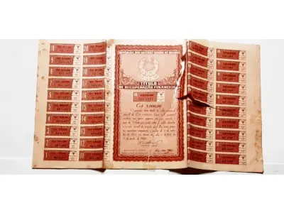 LOTE 475 - 01 APÓLICE REPÚBLICA DOS ESTADOS UNIDOS DO BRASIL Nº 105095 CR$50,00 RIO DE JANEIRO - POSSUI CUPONS BENS CONSERVADO E SUL AMÉRICA CAPITALIZAÇÃO - TÍTULO AO PORTADOR CR$ 5.000,00. (NO ESTADO) ATENÇÃO! FAZER A VISITAÇÃO ANTES DE ARREMATAR, NÃO SABEMOS SE FUNCIONA, LEILÃO NÃO TEM GARANTIA E NEM DEVOLUÇÃO, SUJEITO A POSSÍVEIS AVARIAS VISÍVEIS/OCULTAS E/OU AUSÊNCIA DE COMPONENTES.