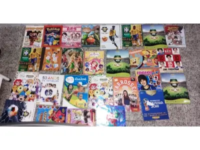 LOTE 507 - 01 LOTE COM COLEÇÃO DE 87 ÁLBUNS COLEÇAO PARTICULAR DE COLECIONADOR QUE PAROU DE COLECIONAR COM APROXIMADAMENTE FIGURINHAS, E MAIS APROXIMADAMENTE TRÊS MIL FIGURINHAS. (NO ESTADO) ATENÇÃO! FAZER A VISITAÇÃO ANTES DE ARREMATAR, NÃO SABEMOS SE FUNCIONA, LEILÃO NÃO TEM GARANTIA E NEM DEVOLUÇÃO, SUJEITO A POSSÍVEIS AVARIAS VISÍVEIS/OCULTAS E/OU AUSÊNCIA DE COMPONENTES.