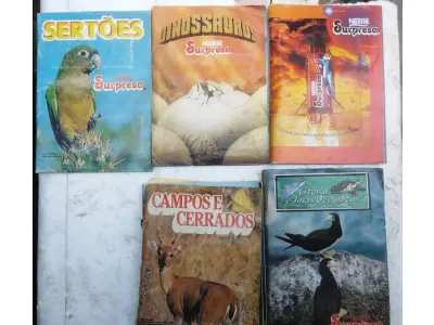 LOTE 496 - 01 LOTE COM 06 ANTIGOS ÁLBUNS NESTLÉ SUPRESA. (NO ESTADO) ATENÇÃO! FAZER A VISITAÇÃO ANTES DE ARREMATAR, NÃO SABEMOS SE FUNCIONA, LEILÃO NÃO TEM GARANTIA E NEM DEVOLUÇÃO, SUJEITO A POSSÍVEIS AVARIAS VISÍVEIS/OCULTAS E/OU AUSÊNCIA DE COMPONENTES.