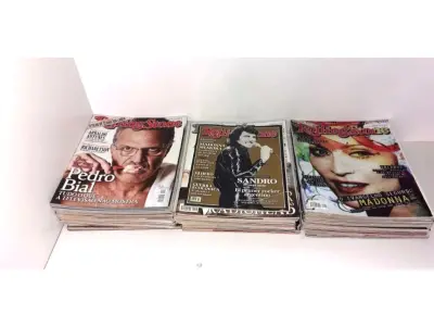 01 COLEÇÃO COM 82 REVISTAS ROLLINGSTINE. (NO ESTADO) ATENÇÃO! FAZER A VISITAÇÃO ANTES DE ARREMATAR, NÃO SABEMOS SE FUNCIONA, LEILÃO NÃO TEM GARANTIA E NEM DEVOLUÇÃO, SUJEITO A POSSÍVEIS AVARIAS VISÍVEIS/OCULTAS E/OU AUSÊNCIA DE COMPONENTES.