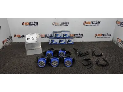 LOTE 002 - 05 LANTERNAS RECARREGÁVEIS DE CABEÇA. (NO ESTADO) ATENÇÃO! FAZER A VISITAÇÃO ANTES DE ARREMATAR, NÃO SABEMOS SE FUNCIONA. LEILÃO NÃO TEM GARANTIA E NEM DEVOLUÇÃO, SUJEITO A POSSÍVEIS AVARIAS VISÍVEIS/OCULTAS E/OU AUSÊNCIA DE COMPONENTES.