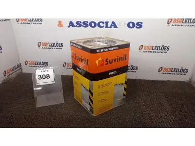 LOTE 308 - 01 LATA DE TINTA PISOS EXTERIOR/INTERIOR 18L NA COR FOSCO CINZA ESCURO MARCA SUVINIL. (NO ESTADO) ATENÇÃO! FAZER A VISITAÇÃO ANTES DE ARREMATAR, NÃO SABEMOS SE FUNCIONA, LEILÃO NÃO TEM GARANTIA E NEM DEVOLUÇÃO, SUJEITO A POSSÍVEIS AVARIAS VISÍVEIS/OCULTAS E/OU AUSÊNCIA DE COMPONENTES.