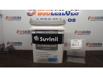 LOTE 307 - 01 BALDE DE TINTA ACRÍLICA INTERIOR DE 18L NA COR FOSCO BRANCO MARCA SUVINIL. (NO ESTADO) ATENÇÃO! FAZER A VISITAÇÃO ANTES DE ARREMATAR, NÃO SABEMOS SE FUNCIONA. LEILÃO NÃO TEM GARANTIA E NEM DEVOLUÇÃO, SUJEITO A POSSÍVEIS AVARIAS VISÍVEIS/OCULTAS E/OU AUSÊNCIA DE COMPONENTES.