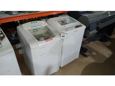 02 MÁQUINAS DE LAVAR PARA RETIRADA DE PEÇAS. (NO ESTADO) ATENÇÃO! FAZER A VISITAÇÃO ANTES DE ARREMATAR, NÃO SABEMOS SE FUNCIONA, LEILÃO NÃO TEM GARANTIA E NEM DEVOLUÇÃO, SUJEITO A POSSÍVEIS AVARIAS VISÍVEIS/OCULTAS E/OU AUSÊNCIA DE COMPONENTES.