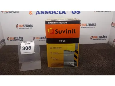 LOTE 308 - 01 LATA DE TINTA PISOS EXTERIOR/INTERIOR 18L NA COR FOSCO CINZA ESCURO MARCA SUVINIL. (NO ESTADO) ATENÇÃO! FAZER A VISITAÇÃO ANTES DE ARREMATAR, NÃO SABEMOS SE FUNCIONA, LEILÃO NÃO TEM GARANTIA E NEM DEVOLUÇÃO, SUJEITO A POSSÍVEIS AVARIAS VISÍVEIS/OCULTAS E/OU AUSÊNCIA DE COMPONENTES.