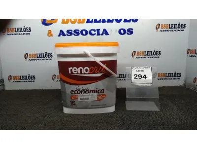 LOTE 294 - 01 BALDE DE TINTA ACRÍLICA 16L NA COR BRANCO NEVE SEMI BRILHO ACETINADO VALIDADE 11/27 MARCA RENOCRIL. (NO ESTADO) ATENÇÃO! FAZER A VISITAÇÃO ANTES DE ARREMATAR, NÃO SABEMOS SE FUNCIONA. LEILÃO NÃO TEM GARANTIA E NEM DEVOLUÇÃO, SUJEITO A POSSÍVEIS AVARIAS VISÍVEIS/OCULTAS E/OU AUSÊNCIA DE COMPONENTES.