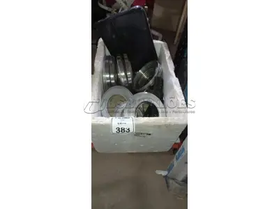 01 LOTE COM GRANDE QUANTIDADE DE TAMPAS PARA LIXEIRAS REDONDAS EM INOX. (NO ESTADO) ATENÇÃO! FAZER A VISITAÇÃO ANTES DE ARREMATAR, NÃO SABEMOS SE FUNCIONA, LEILÃO NÃO TEM GARANTIA E NEM DEVOLUÇÃO, SUJEITO A POSSÍVEIS AVARIAS VISÍVEIS/OCULTAS E/OU AUSÊNCIA DE COMPONENTES.