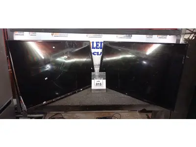 02 TVS 43’’ MARCA LG PARA RETIRADA DE PEÇAS. (NO ESTADO) ATENÇÃO! FAZER A VISITAÇÃO ANTES DE ARREMATAR, NÃO SABEMOS SE FUNCIONA, LEILÃO NÃO TEM GARANTIA E NEM DEVOLUÇÃO, SUJEITO A POSSÍVEIS AVARIAS VISÍVEIS/OCULTAS E/OU AUSÊNCIA DE COMPONENTES.