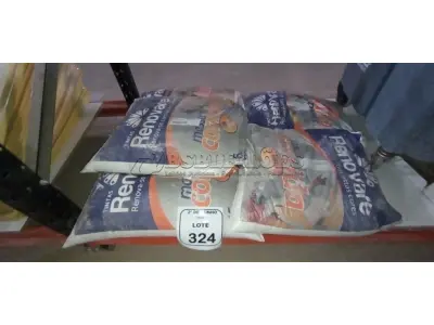 05 PACOTES DE MASSA CORRIDA 15KG CADA MARCA RENOVARE. (NO ESTADO) ATENÇÃO! FAZER A VISITAÇÃO ANTES DE ARREMATAR, NÃO SABEMOS SE FUNCIONA, LEILÃO NÃO TEM GARANTIA E NEM DEVOLUÇÃO, SUJEITO A POSSÍVEIS AVARIAS VISÍVEIS/OCULTAS E/OU AUSÊNCIA DE COMPONENTES.