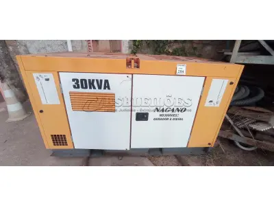 01 GERADOR MODELO ND3000ES3 A DIESEL 30KVA MARCA NAGANO. (NO ESTADO) ATENÇÃO! FAZER A VISITAÇÃO ANTES DE ARREMATAR, NÃO SABEMOS SE FUNCIONA, LEILÃO NÃO TEM GARANTIA E NEM DEVOLUÇÃO, SUJEITO A POSSÍVEIS AVARIAS VISÍVEIS/OCULTAS E/OU AUSÊNCIA DE COMPONENTES.