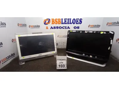 02 COMPUTADORES ALL IN ONE MARCAS MSI E HP. (NO ESTADO) ATENÇÃO! FAZER A VISITAÇÃO ANTES DE ARREMATAR, NÃO SABEMOS SE FUNCIONA, LEILÃO NÃO TEM GARANTIA E NEM DEVOLUÇÃO, SUJEITO A POSSÍVEIS AVARIAS VISÍVEIS/OCULTAS E/OU AUSÊNCIA DE COMPONENTES.