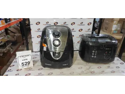 01 FRITADEIRA ELÉTRICA E 01 AIR FEYER MARCA MONDIAL. (NO ESTADO) ATENÇÃO! FAZER A VISITAÇÃO ANTES DE ARREMATAR, NÃO SABEMOS SE FUNCIONA, LEILÃO NÃO TEM GARANTIA E NEM DEVOLUÇÃO, SUJEITO A POSSÍVEIS AVARIAS VISÍVEIS/OCULTAS E/OU AUSÊNCIA DE COMPONENTES.
